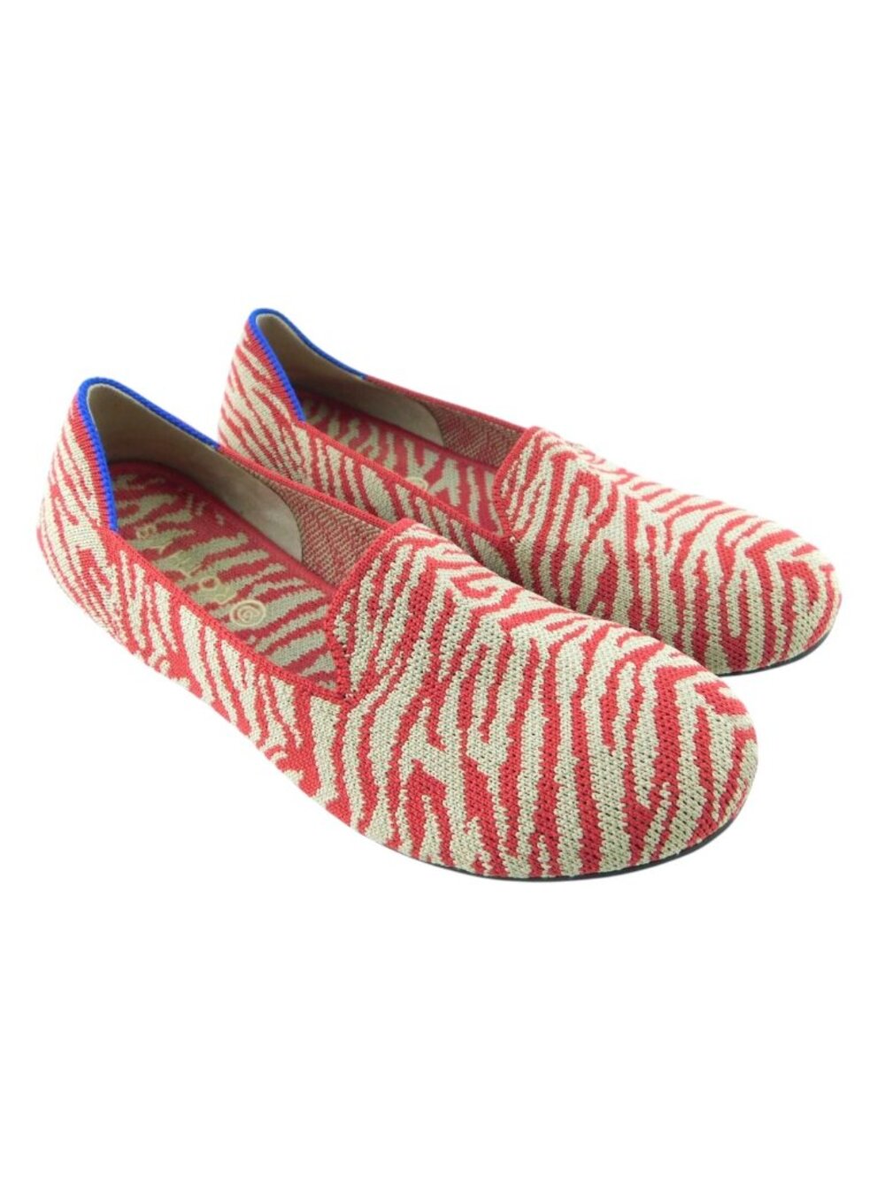 ROTHY'S Red Zebra Soft Knit Kid's Loafer Flats US Kid 4 / EU 36